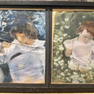 Carnation, Lily, Lily, Rose: Two Studies (after Sargent), oil on board by Aalim Chowdhry