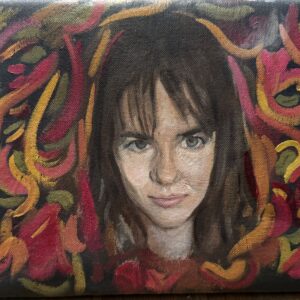 Portrait of Isabel, oil on canvas by Aalim Chowdhry