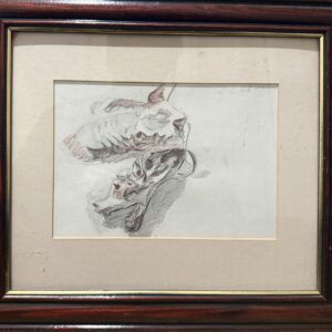 Study for Dogman, graphite and red chalk on paper by Aalim Chowdhry